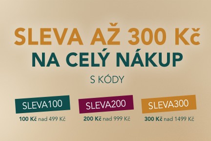 Až 300 Kč sleva na celý nákup