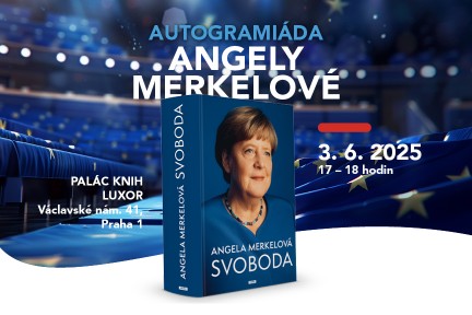 Autogramiáda Angely Merkelové v Paláci knih Luxor v Praze