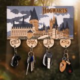 Harry Potter 3D Dřevěný magnetický věšák na klíče - Bradavice Harry Potter 3D Dřevěný magnetický věšák na klíče - Bradavice