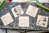 Dřevěné vkládací puzzle 4v1 Divočina