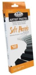 Royal & Langnickel Suché pastely ARTIST 12 odstínů od bílé po černou - Kreativní sady a materiály Royal & Langnickel Suché pastely ARTIST 12 odstínů od bílé po černou
