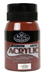 Royal & Langnickel Akrylová barva 500ml BURNT UMBER - Barvy a tuše Royal & Langnickel Akrylová barva 500ml BURNT UMBER