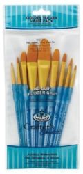 Royal & Langnickel Sada štětců GOLD TAKLON, 9ks (ovál č.0,2,4,6,8,10,12, 3/4", 1") - Štětce Royal & Langnickel Sada štětců GOLD TAKLON, 9ks (ovál č.0,2,4,6,8,10,12, 3/4", 1")