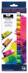 Royal & Langnickel Akrylové barvy neon 12 x 12 ml Royal & Langnickel Akrylové barvy neon 12 x 12 ml
