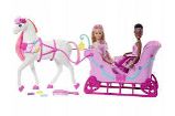 Panenka Barbie Louskáček Saně s koněm JLW63