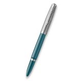 Plnicí pero Parker 51 Teal Blue CT - hrot F - Bombičková pera Parker 51 Teal Blue CT plnicí pero hrot F