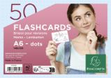 Flashcards - karty na učení, A6, tečky, 50 karet - modré Flashcards - karty na učení, A6, tečky, 50 karet - modré