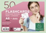 Flashcards - karty na učení, A6, tečky, 50 karet - zelené