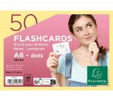 Flashcards - karty na učení, A6, tečky, 50 karet - žluté