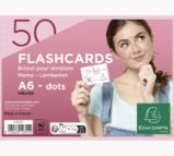 Flashcards - karty na učení, A6, tečky, 50 karet - růžové Flashcards - karty na učení, A6, tečky, 50 karet - růžové