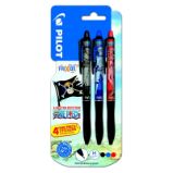 PILOT FriXion Ball Plus One Piece + samolepky, BL, černá, červená, modrá - Kuličková pera PILOT FriXion Ball Plus One Piece + stickerky, BL, černá, červená, modrá