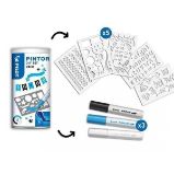 Pilot Pintor Medium Kreativní sada akrylových popisovačů 1,5 - 2,2 mm Deco Stencil 3 ks + - Školní potřeby Pilot Pintor Medium Kreativní sada akrylových popisovačů 1,5 - 2,2 mm Deco Stencil 3 ks + šablony