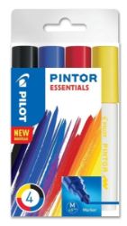 PILOT Pintor Medium Sada akrylových popisovačů 1,5-2,2mm - Základní barvy 4 ks - Fixy PILOT Pintor Medium Sada akrylových popisovačů 1,5-2,2mm - Základní barvy 4 ks