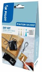 PILOT Pintor Fine Kreativní sada akrylových popisovačů 0,9-1,5mm - XMAS 4 ks + visačky 10 