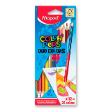 Pastelky Maped Color'Peps Duo - oboustranné, 24 barev Pastelky Maped Color'Peps Duo - oboustranné, 24 barev
