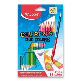 Pastelky Maped Color'Peps Duo - oboustranné, 36 barev