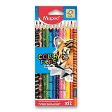 Pastelky Maped Color'Peps Animals - 12 barev