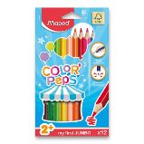 Pastelky Maped Color'Peps Jumbo - 12 barev - Pastelky Pastelky Maped Color'Peps Jumbo 12 barev, trojhranné