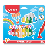 Dětské fixy Maped Color'Peps Jumbo - 12 barev