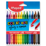 Pastelky Maped Color'Peps Infinity - 15 ks + 12 ks fixů Jungle
