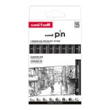 UNI PIN Classic sada linerů (8 ks) - Fixy PIN Classic sada 8 ks linerů, černý