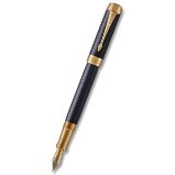 Plnicí pero Parker Duofold Prestige Blue Chevron, CNT - hrot F - Bombičková pera Parker Duofold Prestige Blue Chevron plnicí pero CNT hrot F
