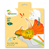 Omalovánky Avenue Mandarine Graffy Pop Mandala 3D - Dinosaurus - Omalovánky pro děti Omalovánky Avenue Mandarine Graffy Pop Mandala 3D Dinosaurus
