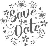 Dřevěné razítko Aladine velikost F - save the date - Výtvarné potřeby Dřevěné razítko Aladine velikost F - save the date