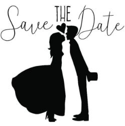 Dřevěné razítko Aladine velikost F - save the date, náš den Dřevěné razítko Aladine velikost F - save the date, náš den
