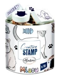 Razítka Aladine CREATIVE STAMPS, 16 ks - kočky Razítka Aladine CREATIVE STAMPS, 16 ks - kočky