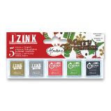 Aladine Razítkovací polštářky - Vánoční barvy 5 ks - Dětská razítka Razítkovací polštářky Aladine, 5 ks - vánoční barvy