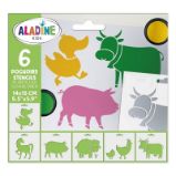 Šablony Aladine, 14x15 cm, 6 ks - Farma