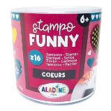 Dětská razítka Aladine Stampo Funny, 16 ks - Srdíčka Dětská razítka Aladine Stampo Funny, 16 ks - Srdíčka