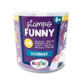 Dětská razítka Aladine Stampo Funny, 19 ks - Jednorožci - Dětská razítka Dětská razítka Aladine Stampo Funny, 19 ks - Jednorožci