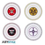 One Piece Porcelánové talíře - sada 4 ks - Pro fanoušky One Piece Porcelánové talíře - sada 4 ks