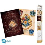 Harry Potter Set plakátů - Bradavický znak & Pobertův plánek 2 ks - Plakáty Harry Potter Set plakátů - Bradavický znak & Pobertův plánek 2 ks