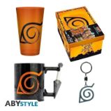 Naruto set Sklenice + Klíčenka 3D + Hrnek 3D - Home deco Naruto set Sklenice + 3D Klíčenka + 3D hrnek
