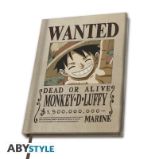 One Piece Zápisník Wanted Luffy A5 - Pro fanoušky One Piece Zápisník Wanted Luffy A5