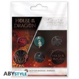 House of the Dragon Set odznaků 6 ks - Pro fanoušky House of the Dragon Set odznaků 6 ks