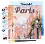 Mini malování podle čísel - Travel Poster Paris 20x20cm na rámu Mini malování podle čísel - Travel Poster Paris 20x20cm na rámu