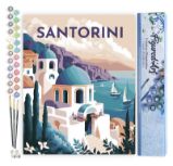 Malování podle čísel - Vintage Santorini bez rámu 40x50cm