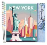 Malování podle čísel - Vintage New York bez rámu 40x50cm - Kreativní sady a materiály Malování podle čísel - Vintage New York bez rámu 40x50cm