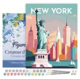 Malování podle čísel - Vintage New York na rámu 40x50cm Malování podle čísel - Vintage New York na rámu 40x50cm