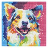 Mini diamantové malování - Pes Pop Art 25x25cm bez rámu