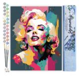 Malování podle čísel - Marilyn Monroe bez rámu 40x50cm