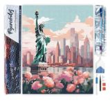 Diamantové malování - Rozkvetlý New York 40x50cm bez rámu Diamantové malování - Rozkvetlý New York 40x50cm bez rámu