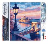 Diamantové malování - Budapešť Za Soumraku 40x50cm bez rámu Diamantové malování - Budapešť Za Soumraku 40x50cm bez rámu