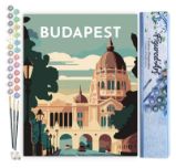 Malování podle čísel - Vintage Budapešť bez rámu 40x50cm - Kreativní sady a materiály Malování podle čísel - Vintage Budapešť bez rámu 40x50cm