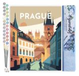 Malování podle čísel - Vintage Praha bez rámu 40x50cm Malování podle čísel - Vintage Praha bez rámu 40x50cm