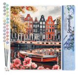 Malování podle čísel - Průplav V Amsterodamu bez rámu 40x50cm